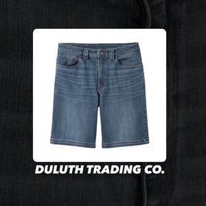 EUC Duluth Trading Co Medium Wash Ballroom Double Flex Denim Shorts